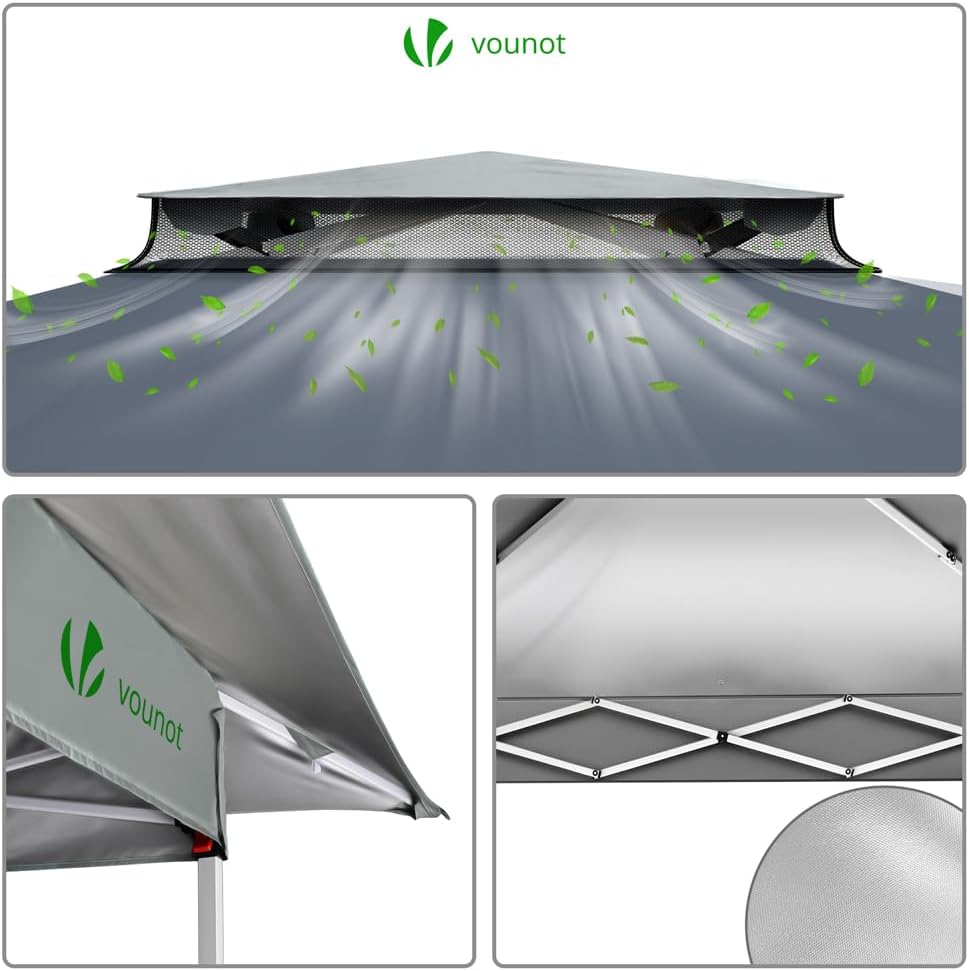 Green Lux® - 3.6m x 3.6m Pop Up Gazebo with Mesh Sides