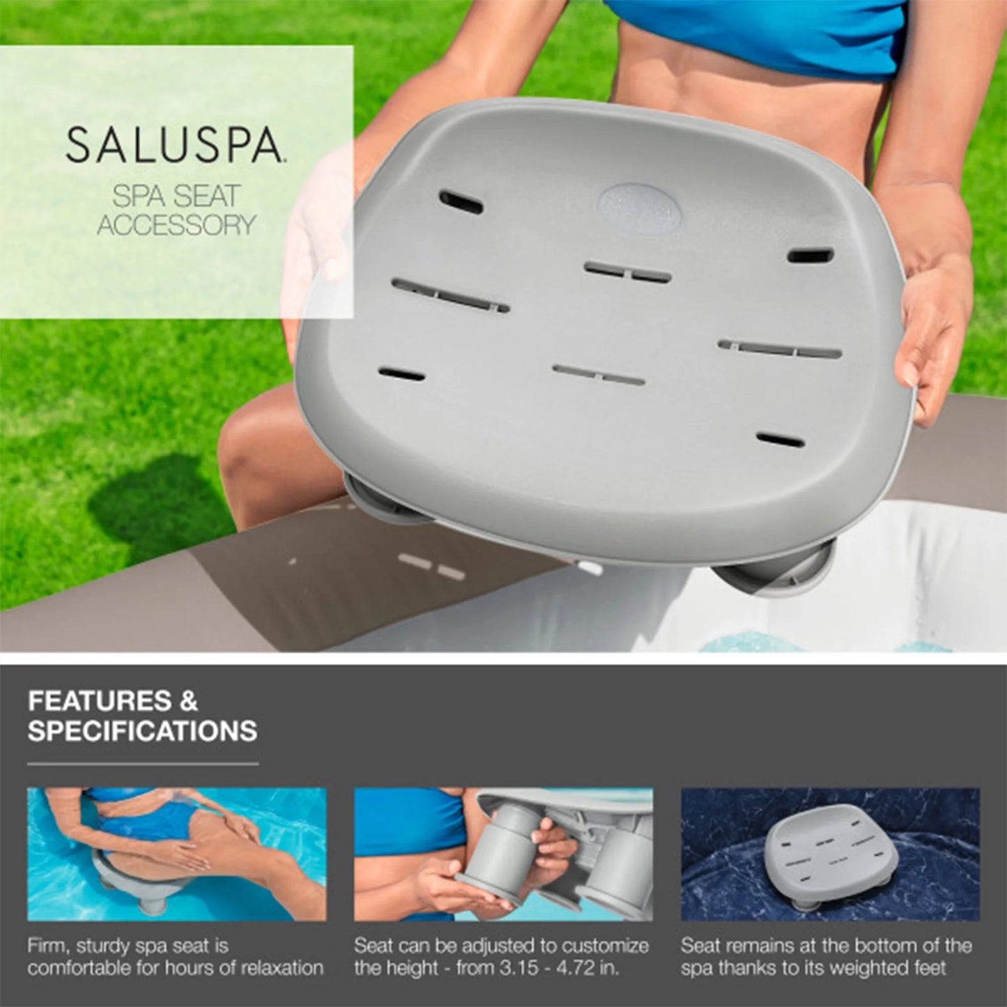 GO SPA® Coleman - Hot Tub with LED Mood Lighting & Bubble Jet Massage
