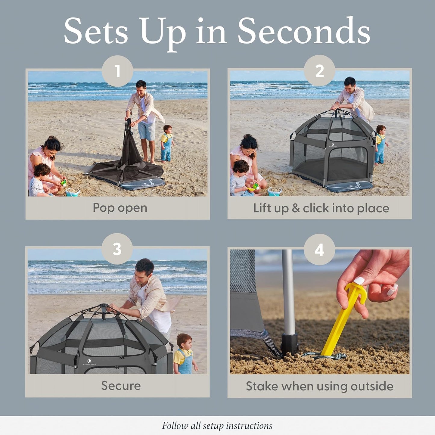 BoxGo® - Automatic Beach Tent for Children