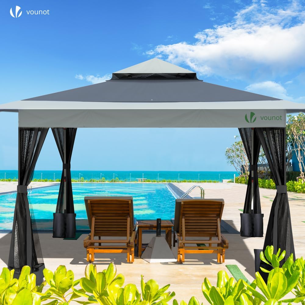 Green Lux® - 3.6m x 3.6m Pop Up Gazebo with Mesh Sides