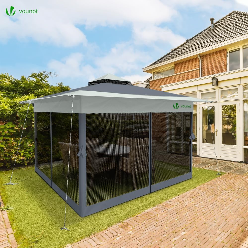 Green Lux® - 3.6m x 3.6m Pop Up Gazebo with Mesh Sides