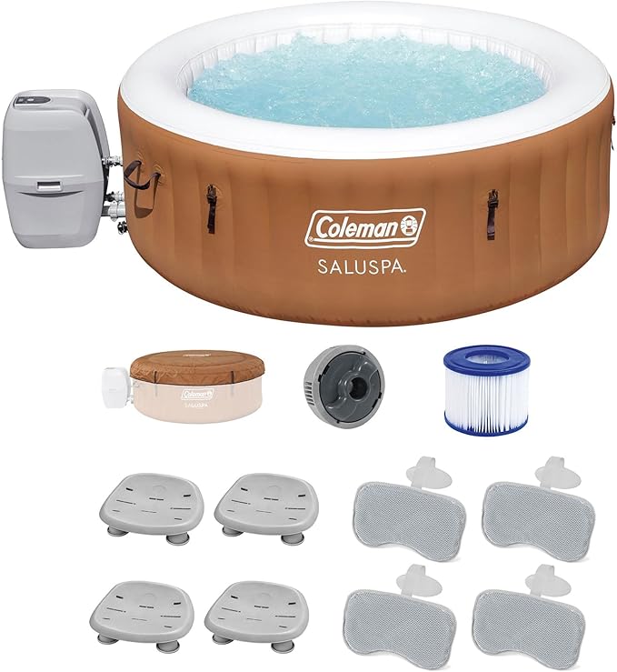 GO SPA® Coleman - Hot Tub with LED Mood Lighting & Bubble Jet Massage
