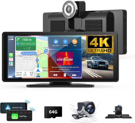 CarBOSS® - Wireless CarPlay & Android Auto | 4K Dashcam + HD Reversing Camera