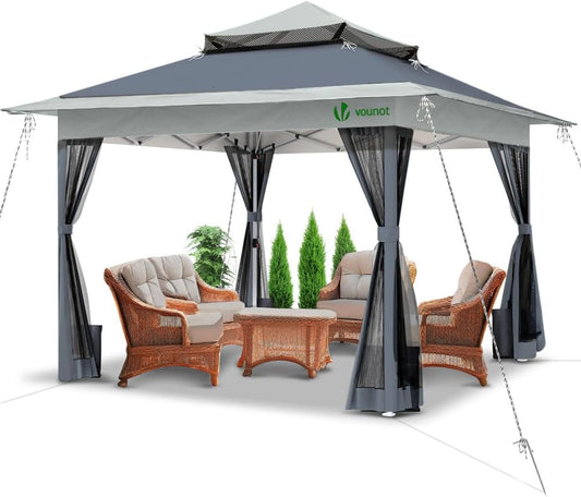 Green Lux® - 3.6m x 3.6m Pop Up Gazebo with Mesh Sides