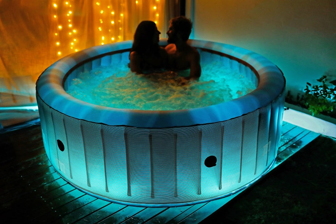 GO SPA® Coleman - Hot Tub with LED Mood Lighting & Bubble Jet Massage