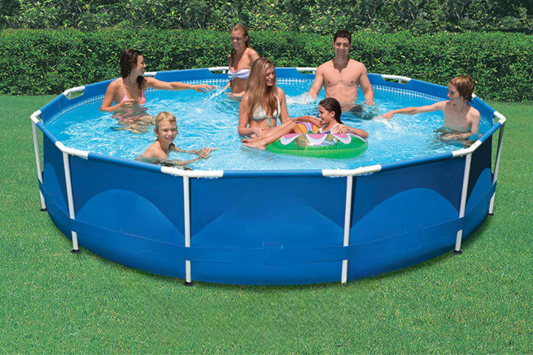 SplashPool® - metal frame round tubular swimming pool